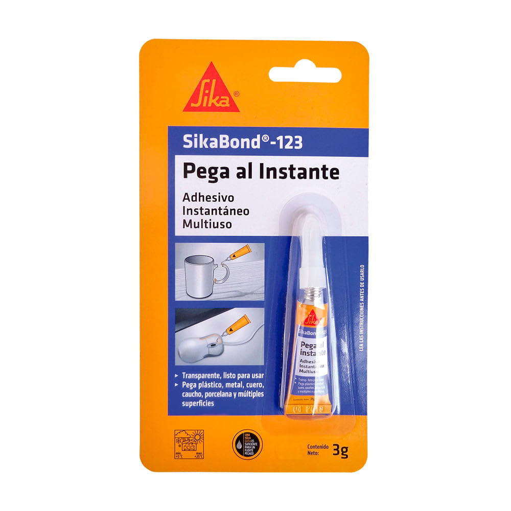 ADHESIVO MULTIUSO PEGADO INSTANTANEO SIKABOND 123 3GR SIKA1