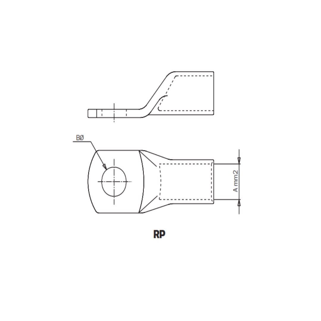 CONECTOR A COMPRESION PARA CABLES DE COBRE Ø:95MM H:16MM RP-95/16 ARAGCU AS1