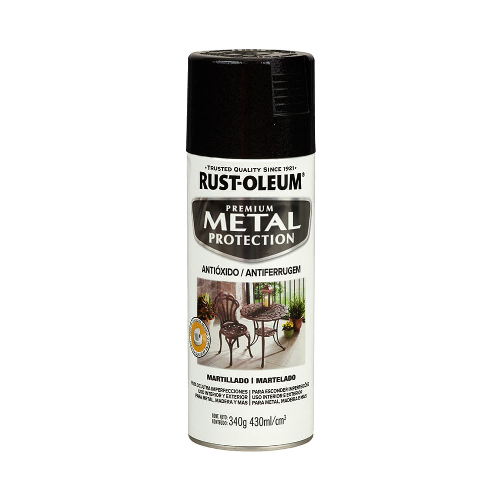 AEROSOL ANTICORROSIVO MARTILLADO NEGRO 340GR RUST OLEUM1