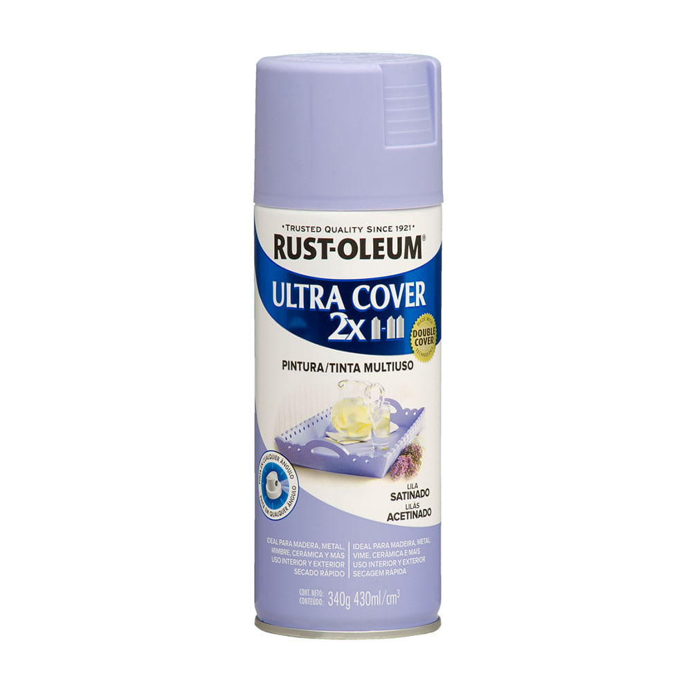 PINTURA ULTRA COVER 2X LILA SATINADO 340GR RUST OLEUM
