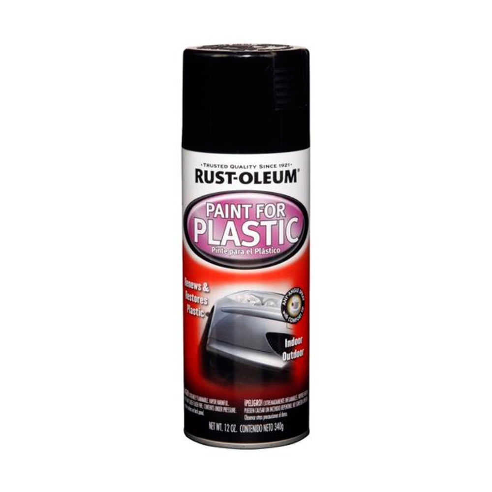 PINTURA AUTOS PLASTICO NEGRO 340GR RUST OLEUM1