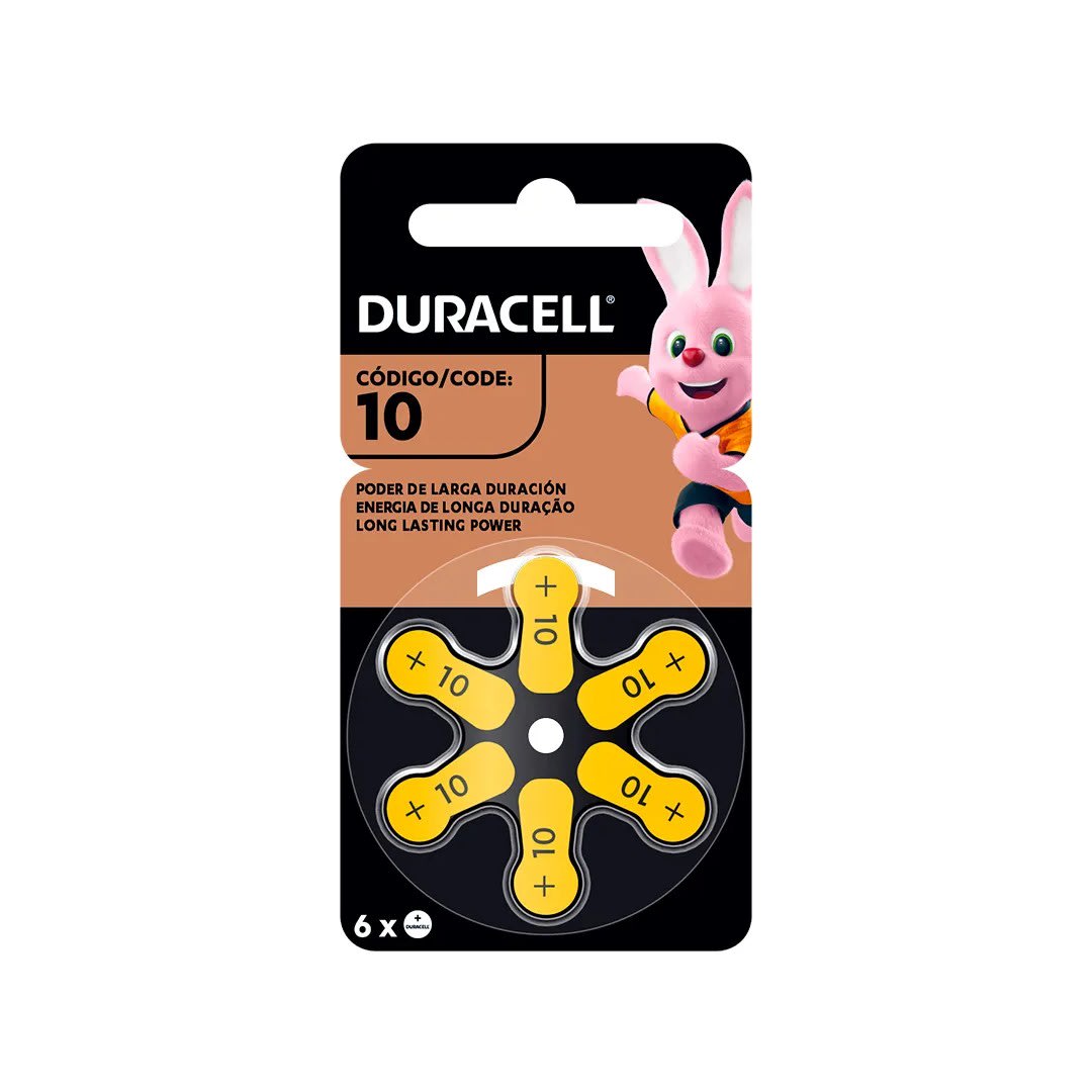 PILA AUDITIVA NRO10 X6 METAL NIQUELADO 1.5V DURACELL