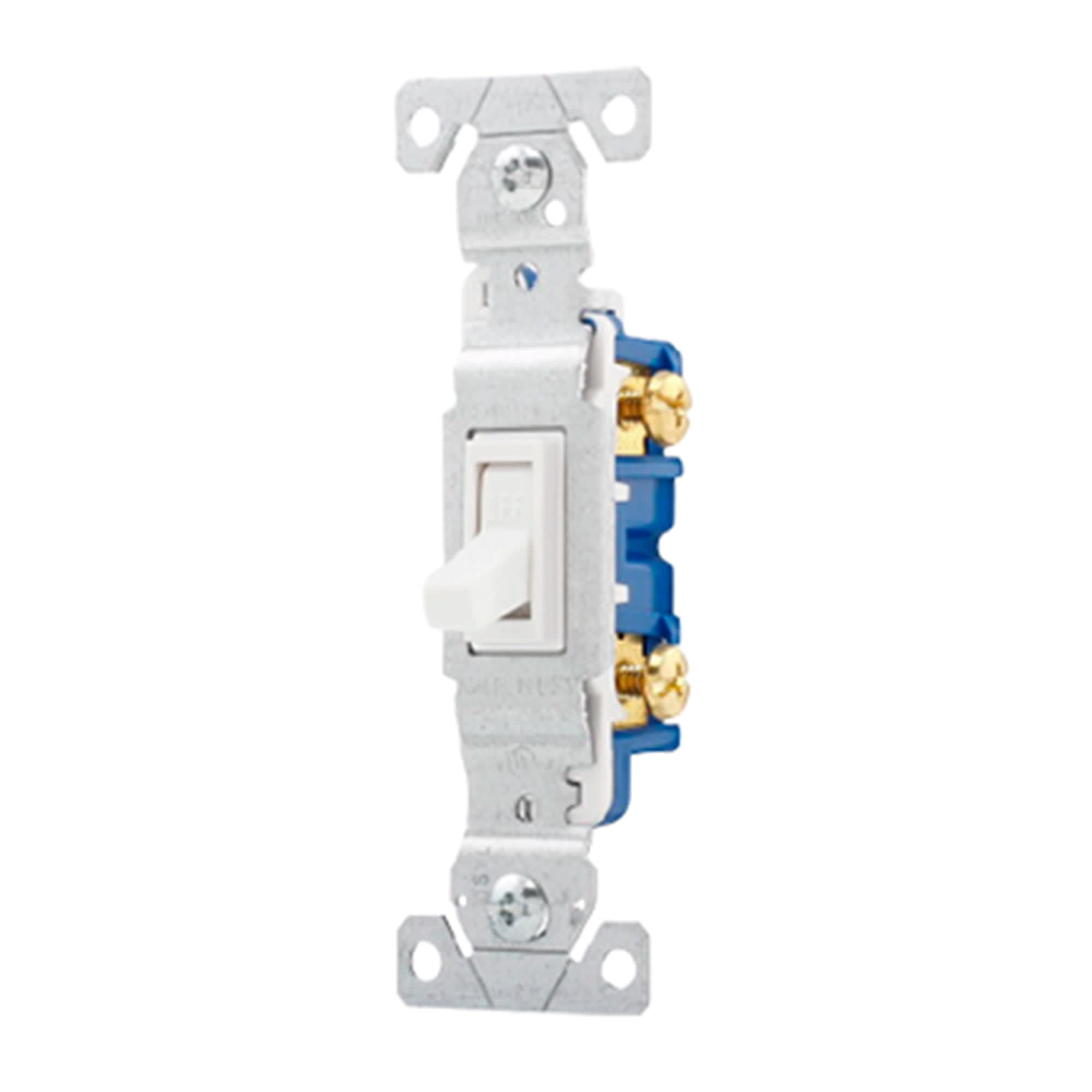 INTERRUPTOR UNIPOLAR SIMPLE DE PALANCA 15A 120V BLANCO 1301WE EATON1