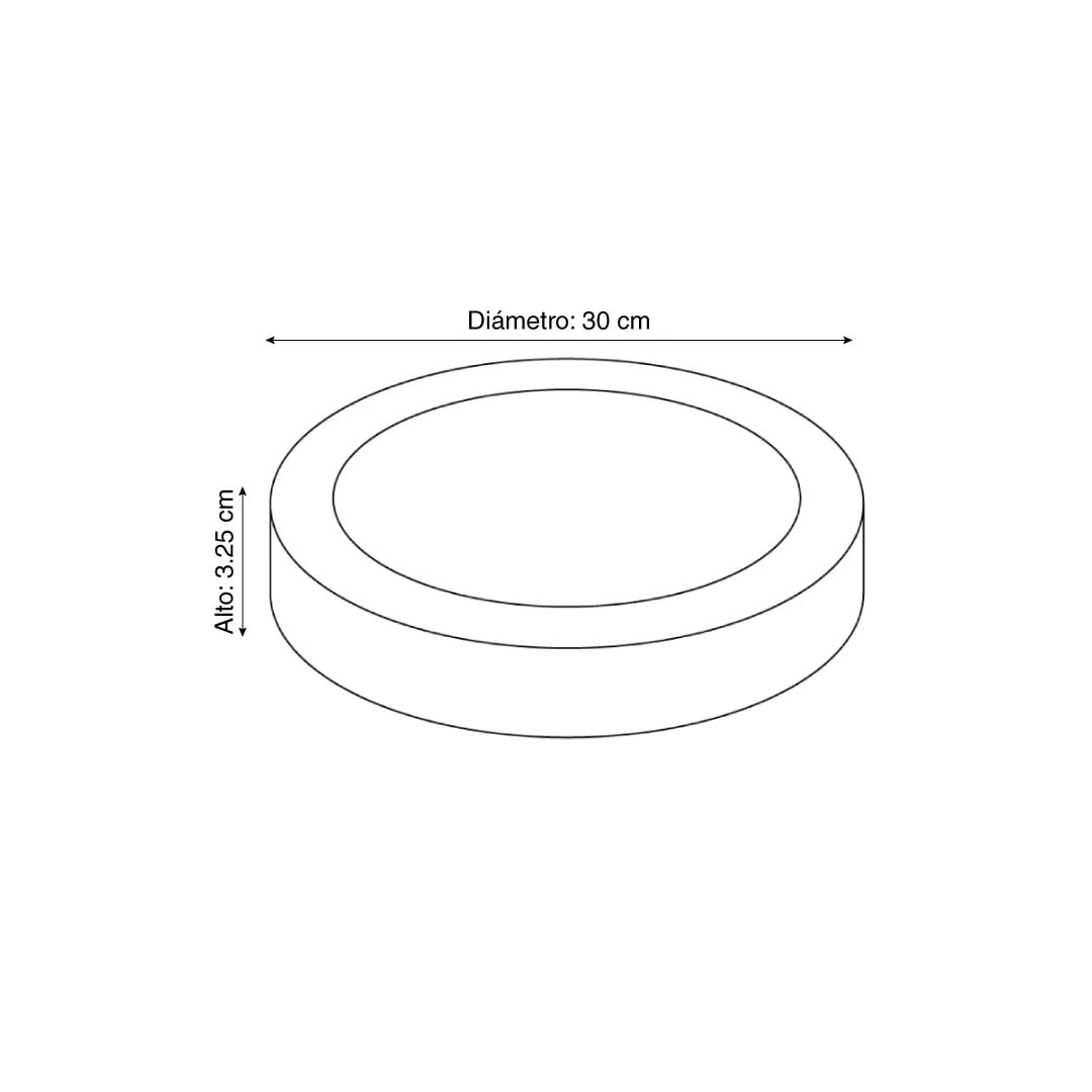 DOWNLIGHT LED ADOSADO REDONDO 24W LUZ BLANCA LUMINIKA2
