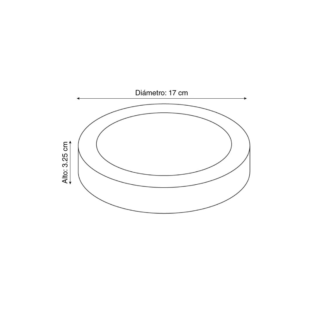 DOWNLIGHT LED ADOSADO REDONDO 12W LUZ BLANCA LUMINIKA2