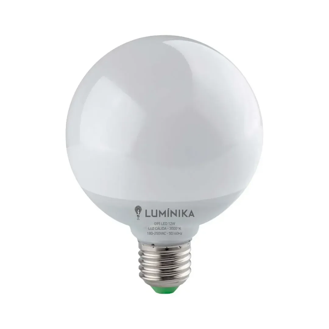 FOCO LED GLOBO E27 12W LUZ CALIDA LUMINIKA1
