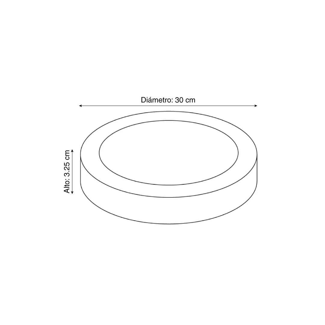 DOWNLIGHT LED ADOSADO REDONDO 24W LUZ AMARILLA LUMINIKA7