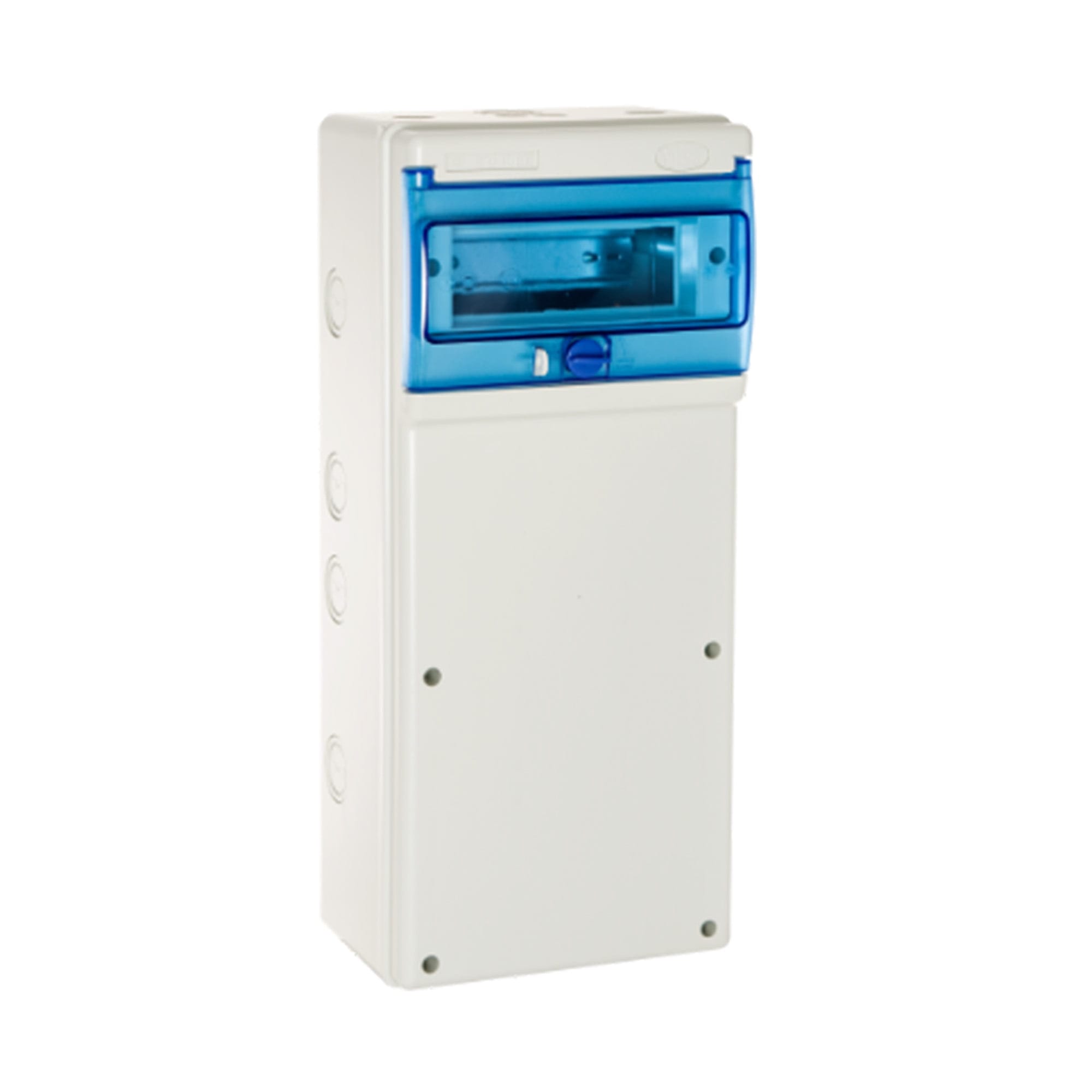 TABLERO INDUSTRIAL ADOSADO 8P IK08 IP65 PARA TOMAS INDUSTRIALES C/BORNE 215X500X160MM SOLERA1