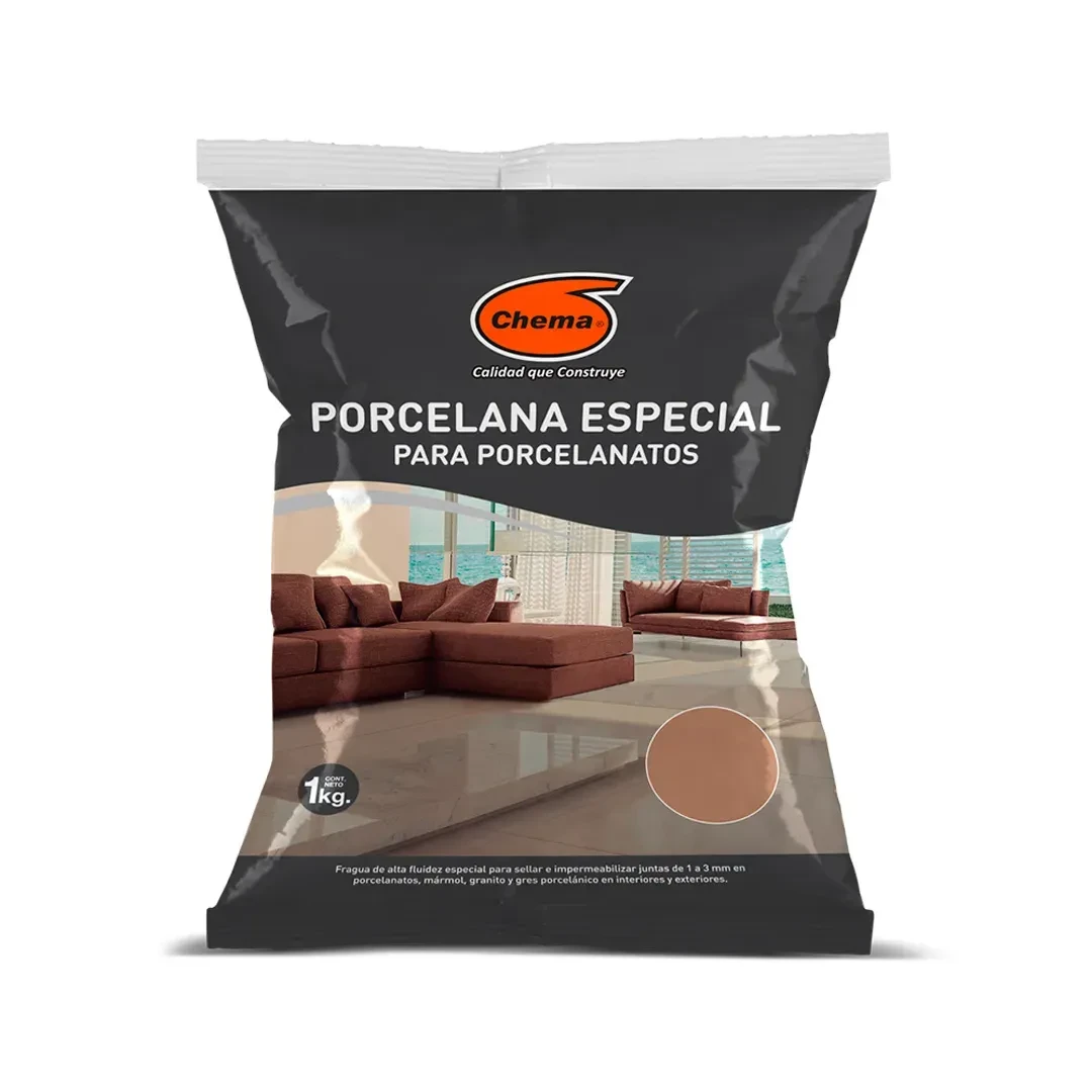 PORCELANA ESPECIAL PARA PORCELANATO HUESO X 1KG CHEMA