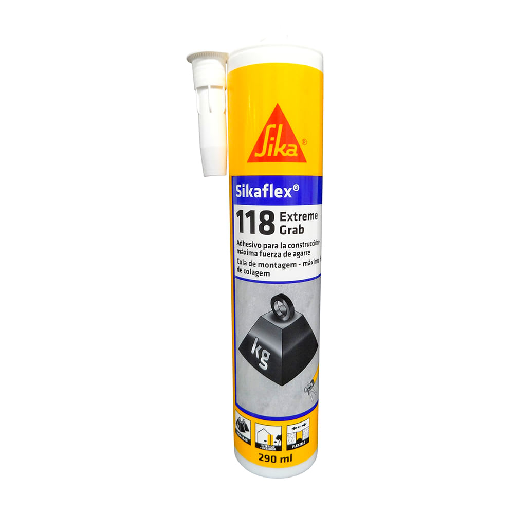 ADHESIVO DE ALTO AGARRE SIKAFLEX 118 EXTREMEGRABX290ML SIKA