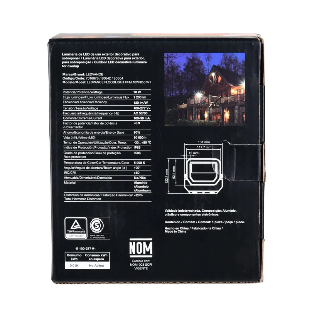 REFLECTOR LED BLANCO 10W LUZ BLANCA LEDVANCE4