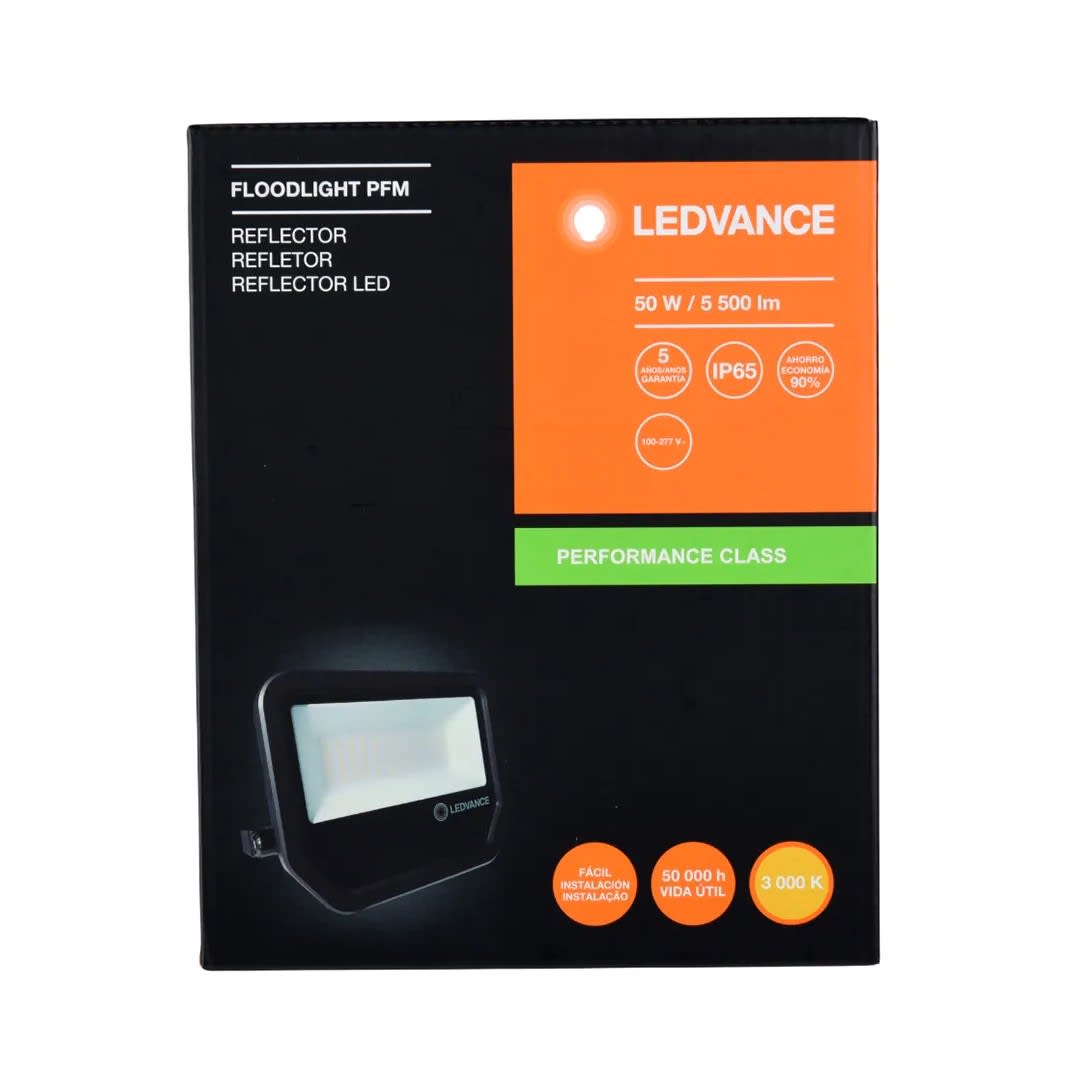 REFLECTOR LED NEGRO 50W LUZ AMARILLA LEDVANCE3
