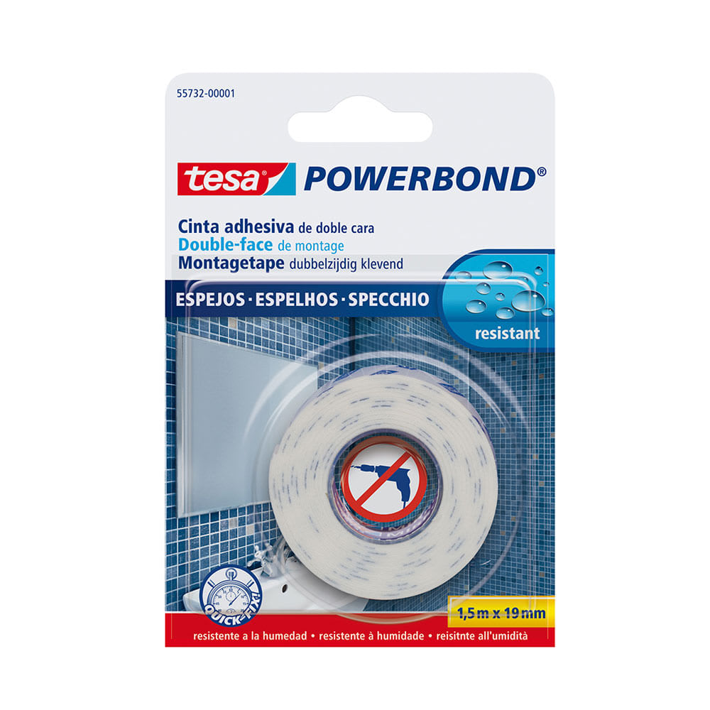 CINTA DOBLE CONTACTO ESPEJOS 19MMX1.5M TESA1