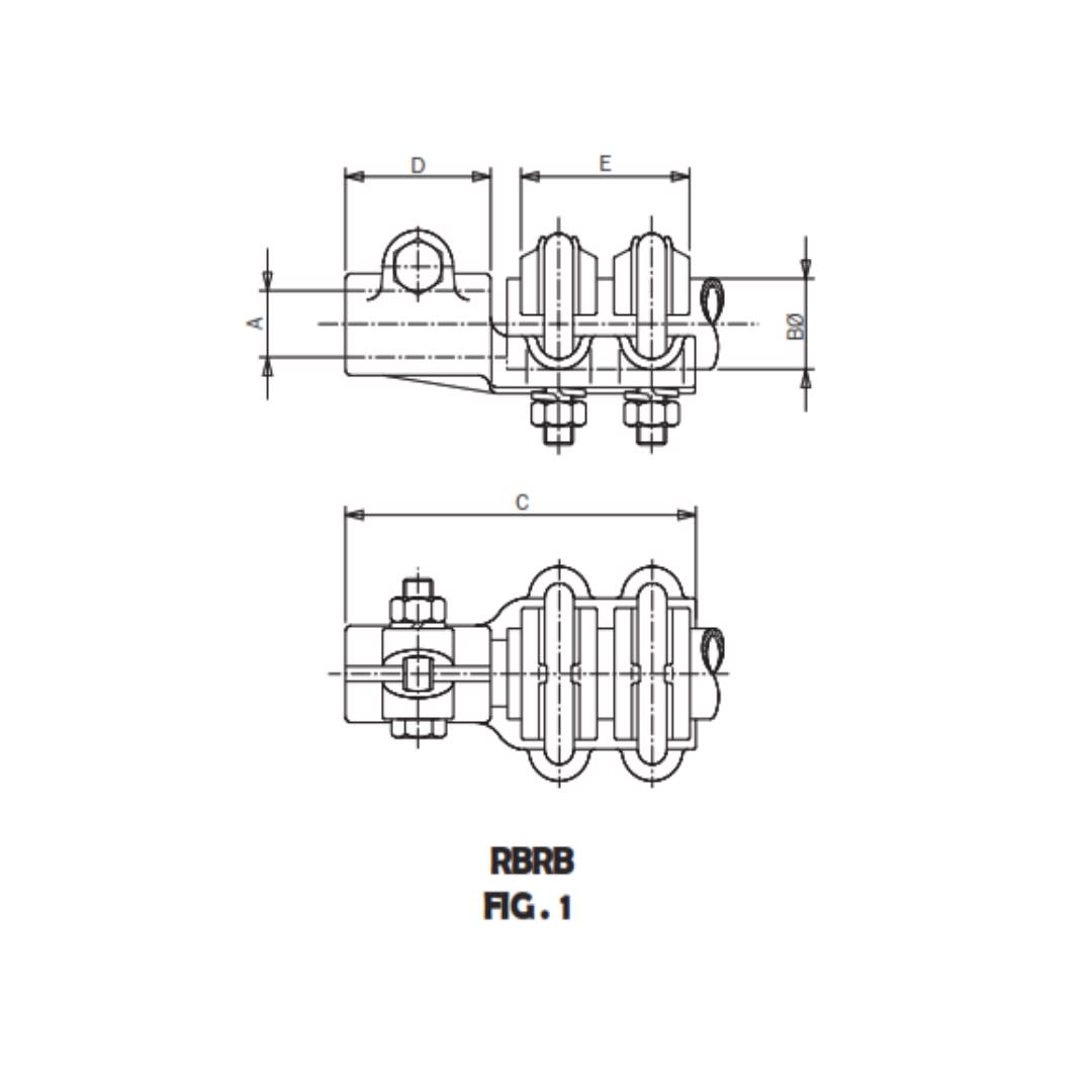 CONECTOR RECTO BORNA ROSCADA CU A TUBO CU Ø:M-16/50MM RBRB-M1650 ARAGCU AS