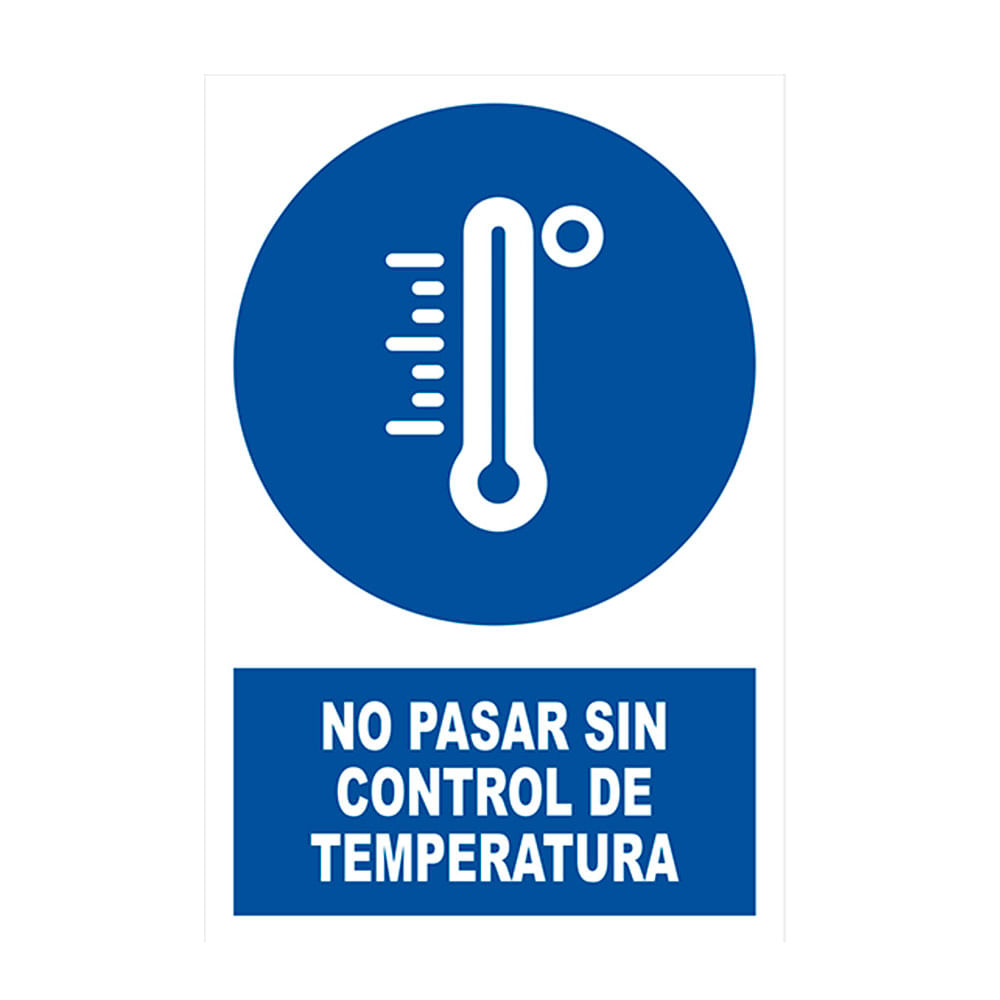 SEÑAL CONTROL DE TEMPERATURA 20X30CM SM