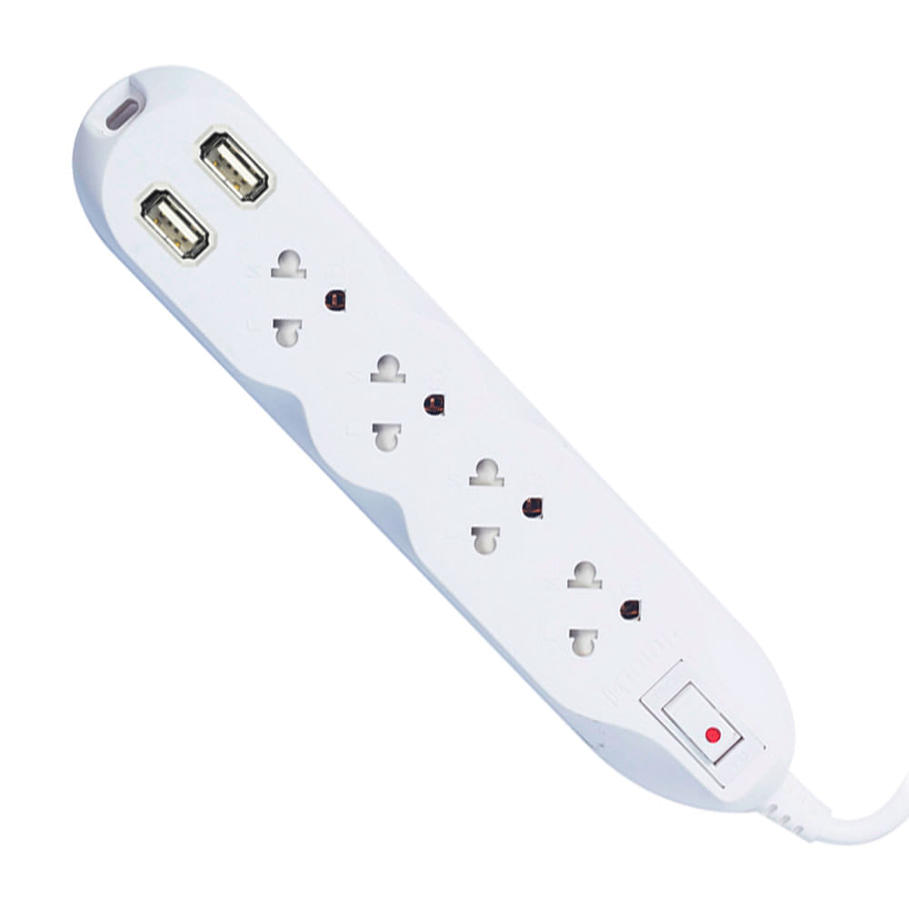 EXTENSION 4 TOMAS UNIVERSAL + TIERRA 2 USB BTICINO