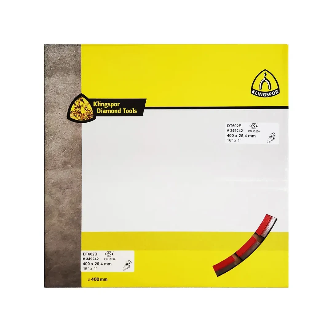 DISCO DE CORTE DIAMANTADO SEGMENTADO SUPRA 16'' 400MM PARA CONCRETO KLINGSPOR2