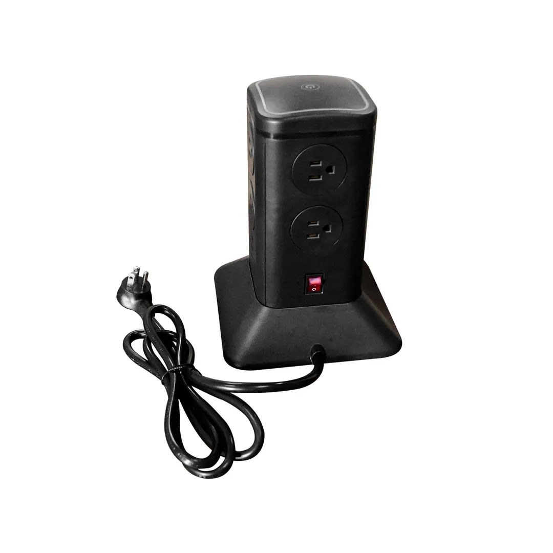 TORRE SUPRESOR DE PICOS 8 TOMAS 6 USB NEGRA WERKEN6