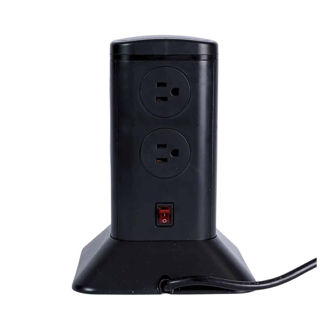 TORRE SUPRESOR DE PICOS 8 TOMAS 6 USB NEGRA WERKEN11