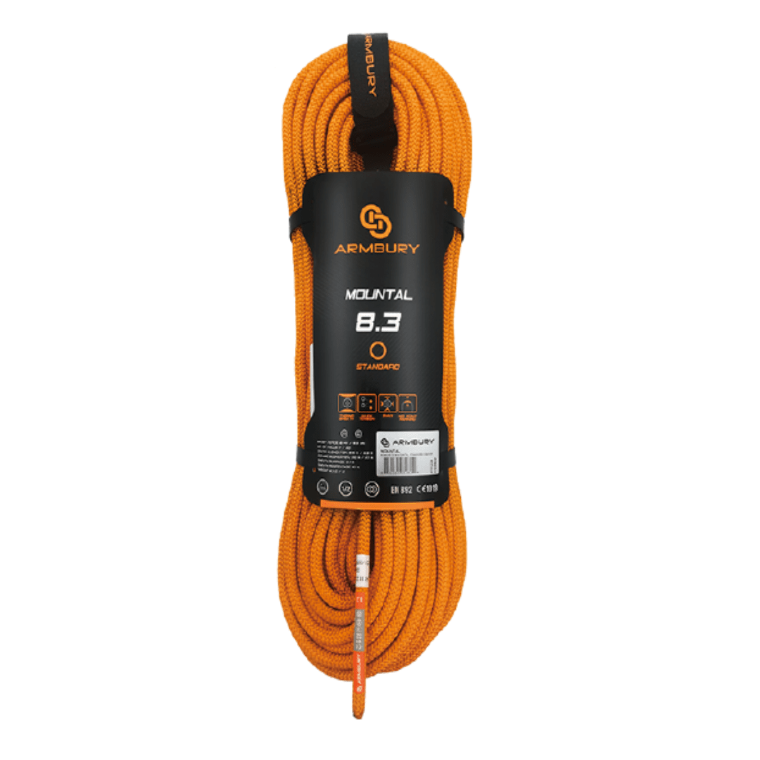 CUERDA DINAMICA 8.3MM X 60M NARANJA 6 kN CE EN 892 MOUNTAL 7.7 4111225 ARMBURY1