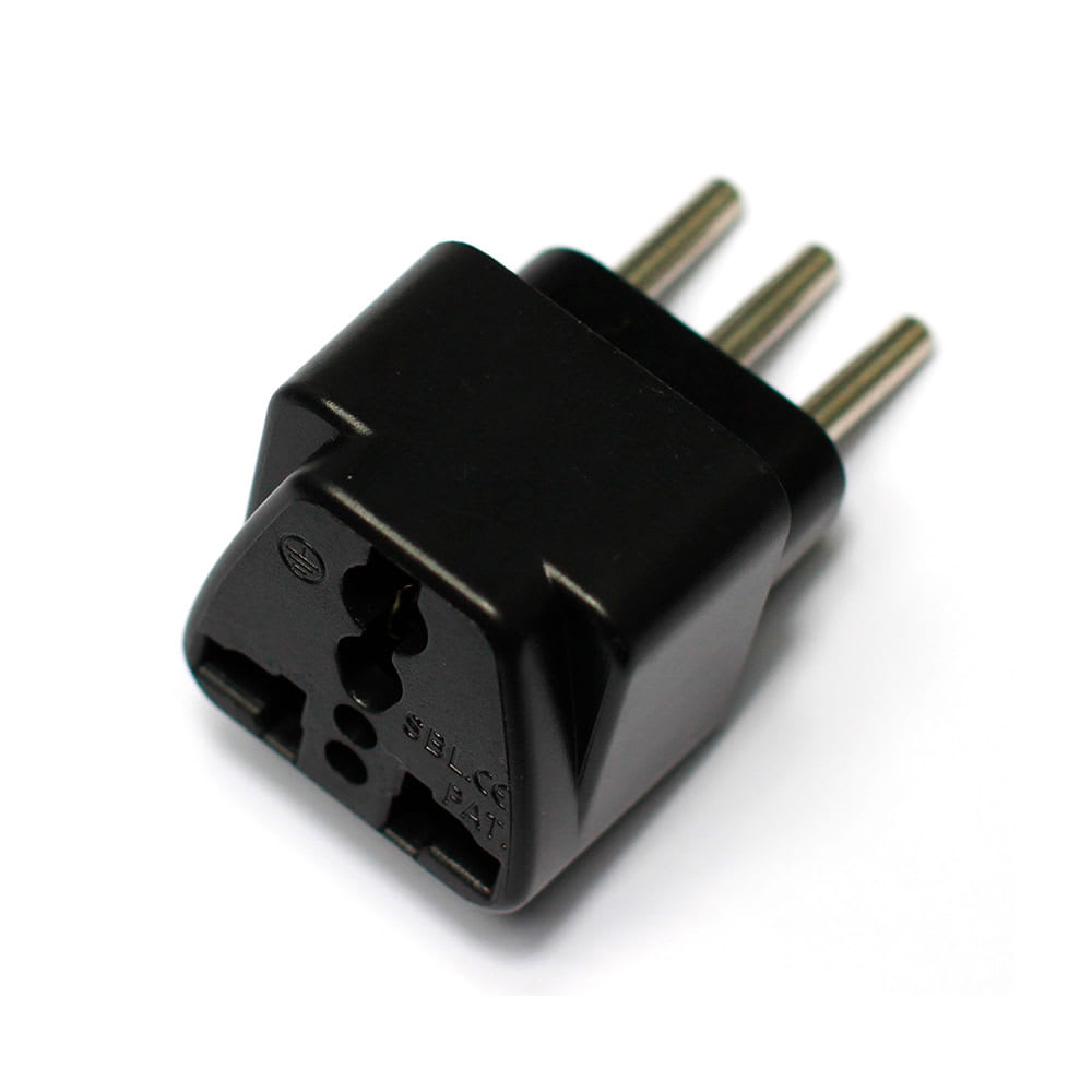 ADAPTADOR UNIVERSAL 3 EN LÍNEA ABS/PC NEGRO 10A 250V WERKEN