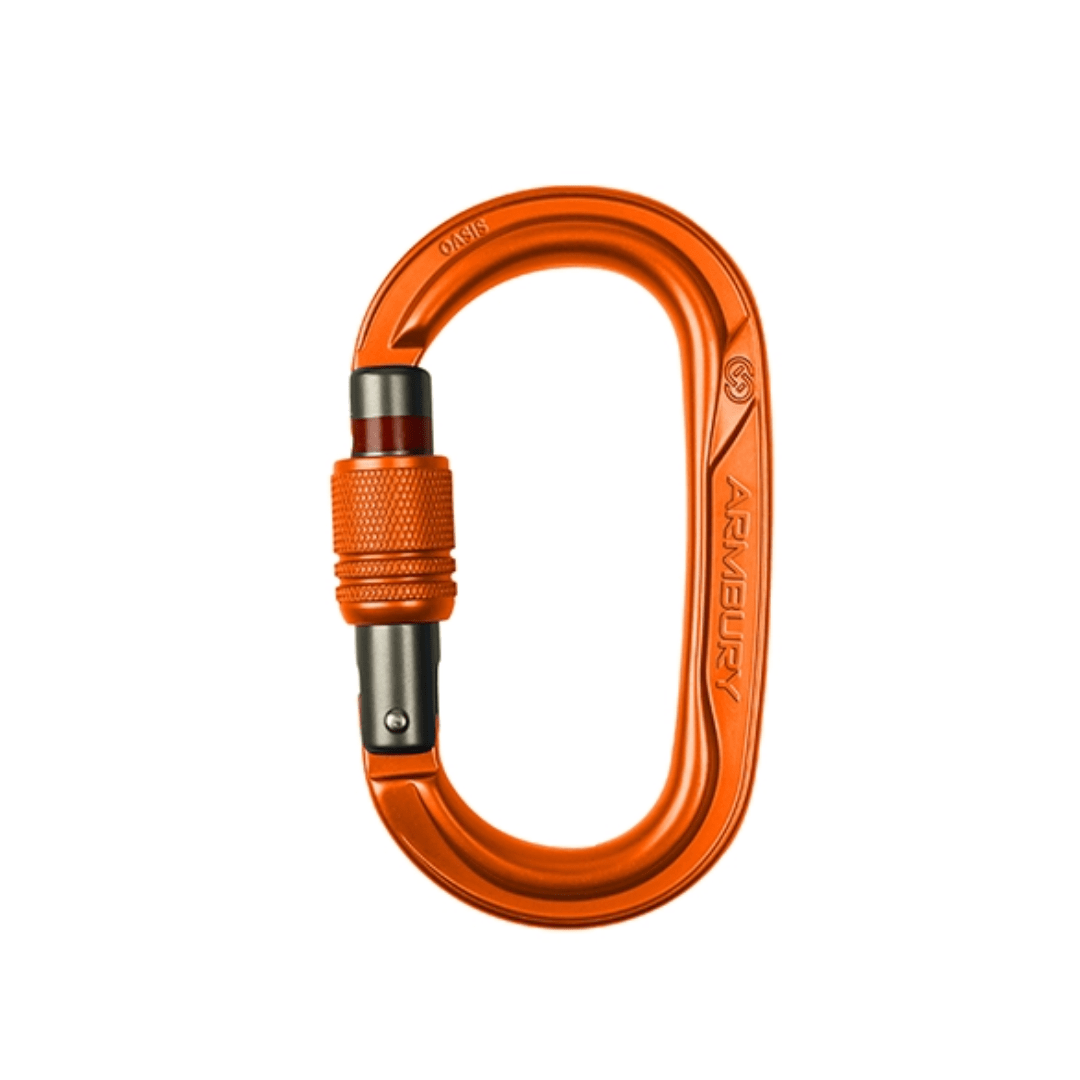 MOSQUETON ERGONOMICO OVAL ALUMINIO VERDE SEGURO CON ROSCA 31 kNCE EN 12275 EN 362 OASIS OVAL SCREW 4131414 ARMBURY