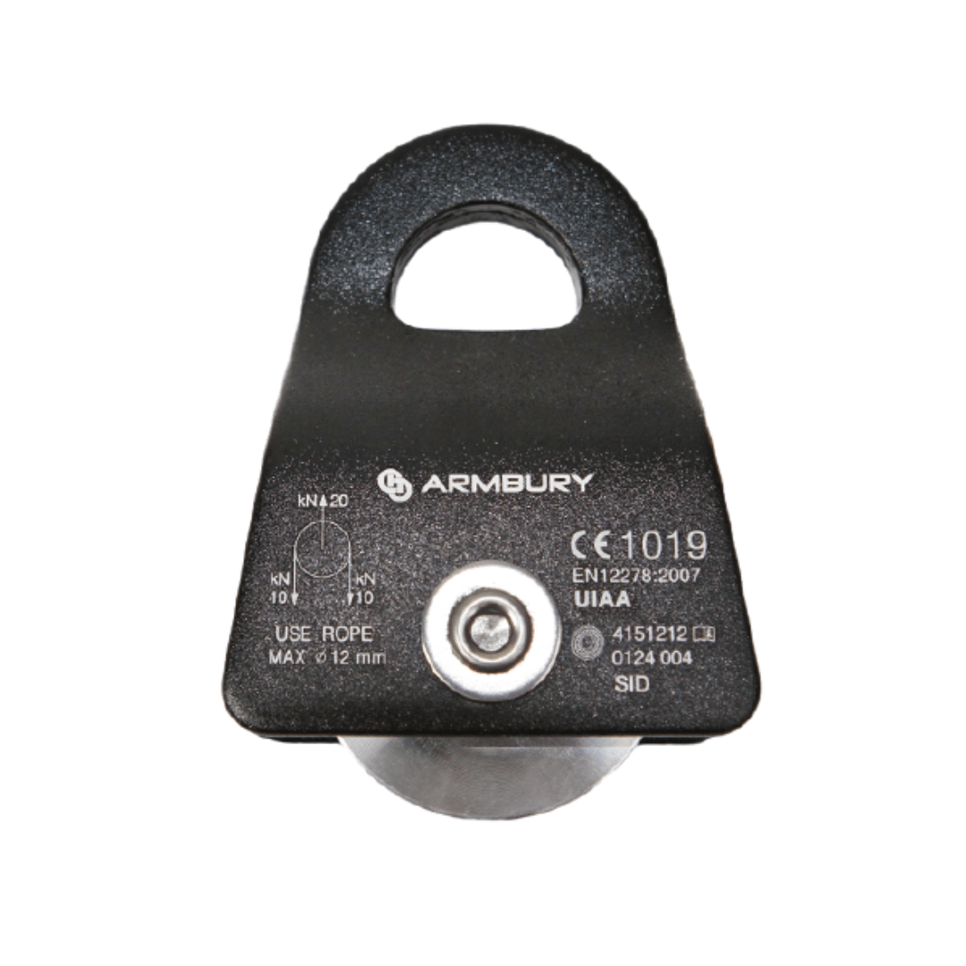 POLEA SIMPLE MOVIL ALUMINIO 12MM NEGRO 20 kN CE EN 12278 SID MOBILE BLACK 4151212 ARMBURY