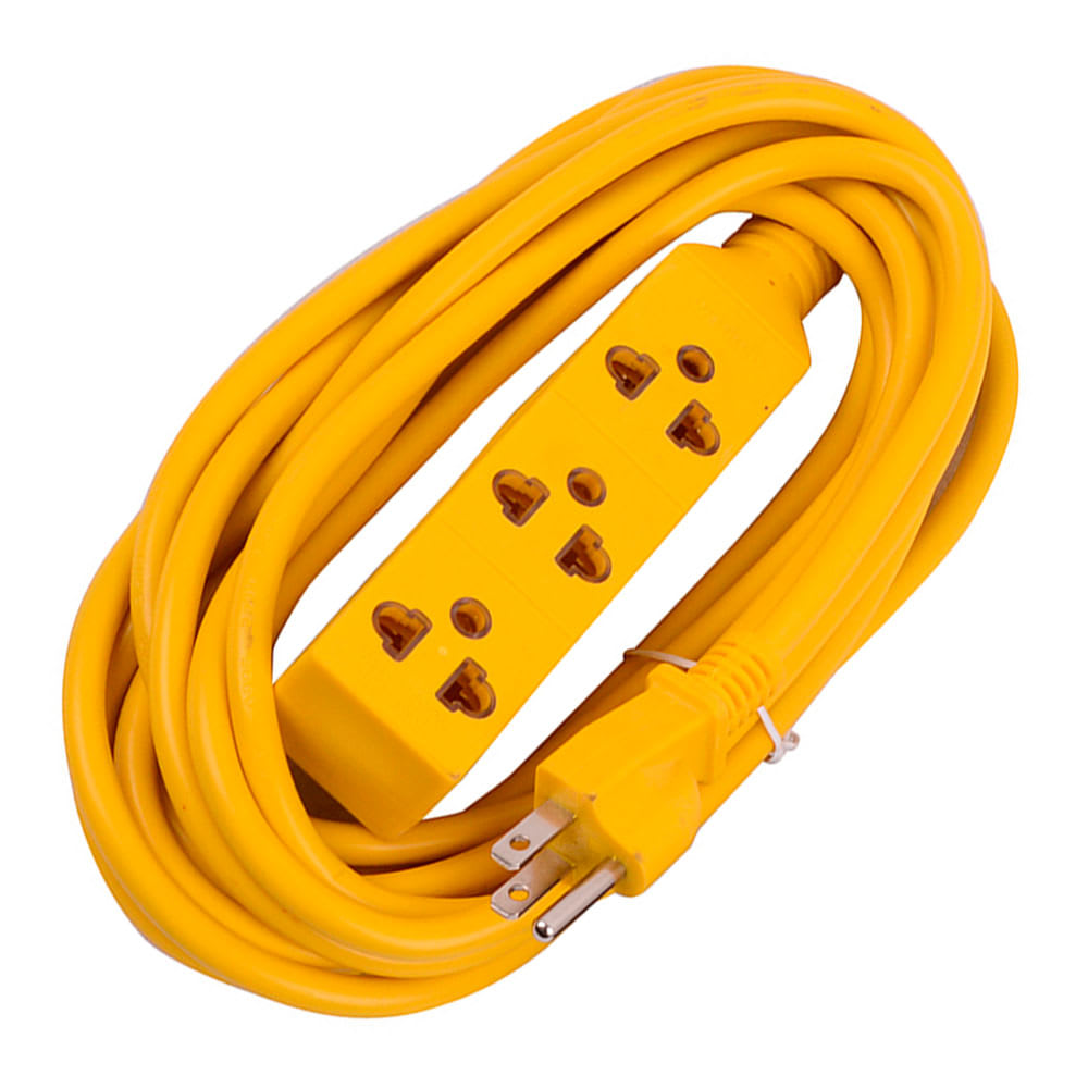 EXTENSION 3 TOMAS TIERRA 3X18AWG 5M AMARILLO WERKEN