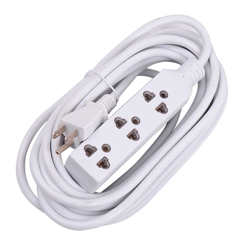 EXTENSION 3 TOMAS TIERRA 3X18AWG 5M BLANCOWERKEN