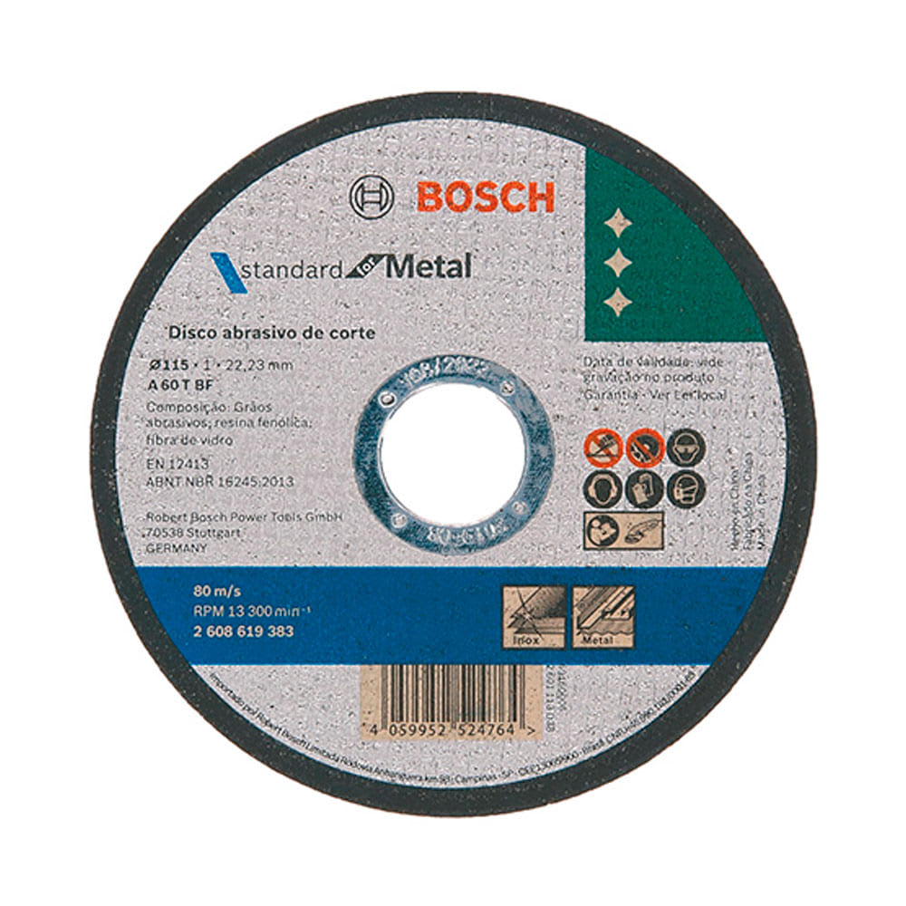 DISCO DE CORTE STANDARD 115X1,0MM BOSCH1