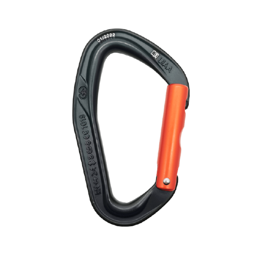 MOSQUETON ERGONOMICO ALUMINIO NEGRO SEGURO RECTO AUTOMATICO 24 kN CE EN 12275 ACE STRAIGHT 4131141 ARMBURY1