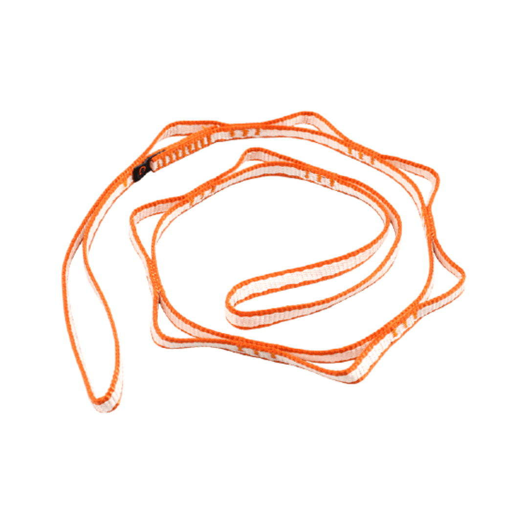 CADENETA DE CINTA DYNEEMA 10MM X 105CM NARANJA BLANCO 22 kN CE EN 566 DYNEEMA DAISY CHAIN 4162307 ARMBURY