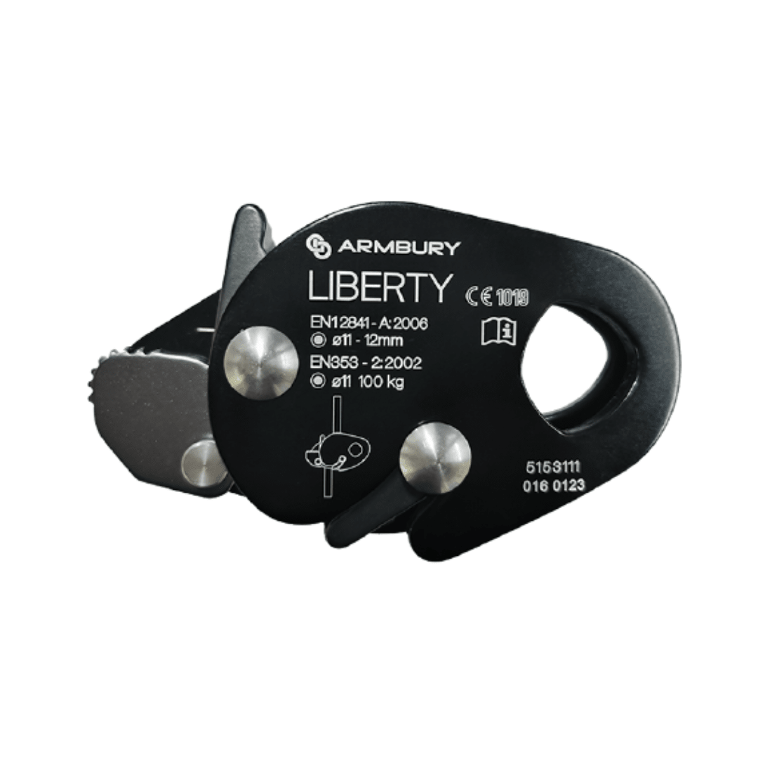 ANTICAÍDAS ALUMINIO NEGRO 100KG CE EN 12841/A EN 353 2 LIBERTY 5153111 ARMBURY1