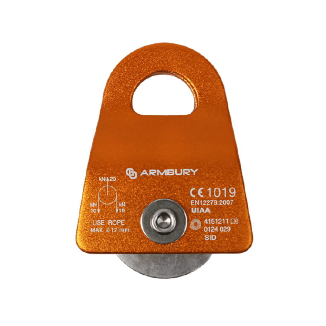 POLEA SIMPLE MOVIL ALUMINIO 12MM NARANJA 20 kN CE EN 12278 SID MOBILE ORANGE 4151211 ARMBURY