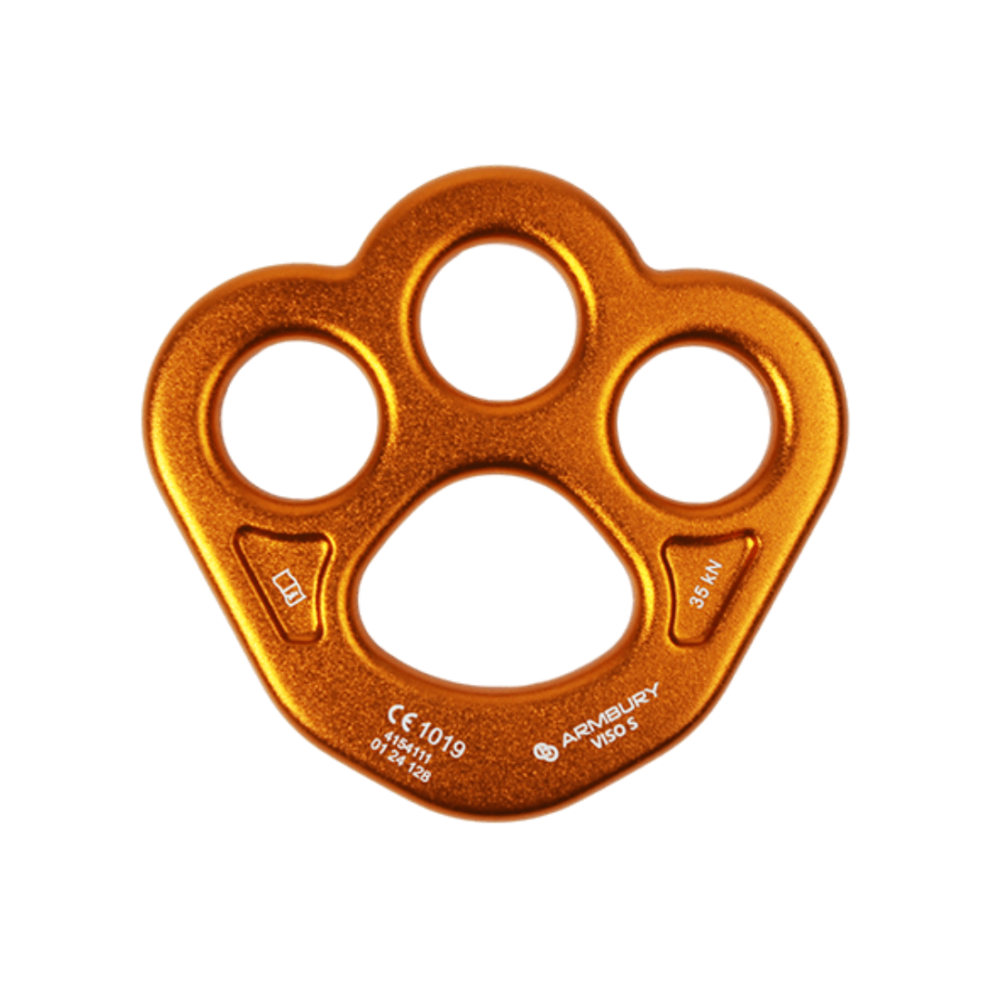 PLACA MULTIANCLAJE X3 ALUMINIO TALLA S NARANJA 35 kN CE RIGGING PLATE 4154111 ARMBURY1