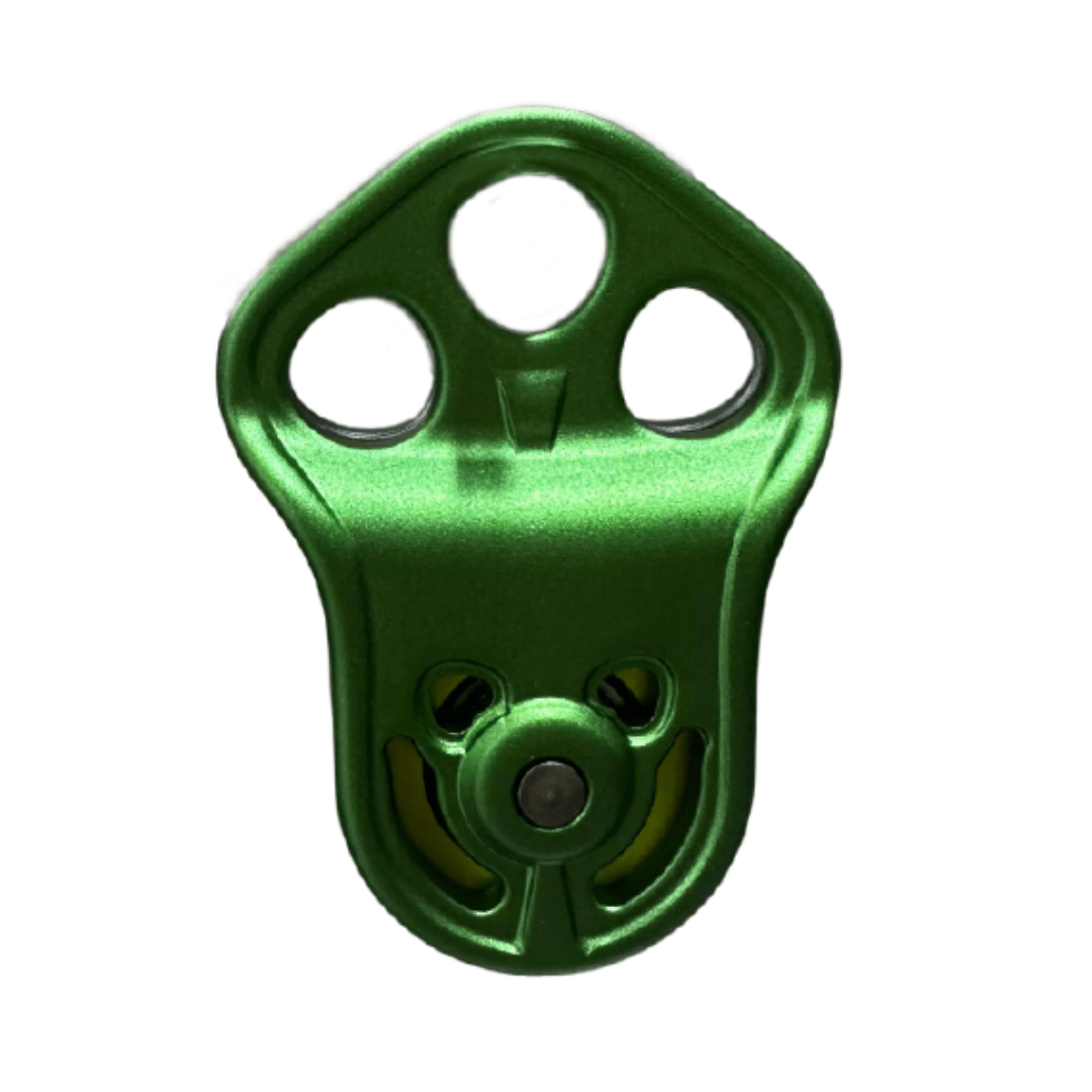 POLEA SIMPLE DE 3 PUNTOS DE ANCLAJE PARA PODA ALUMINIO 13MM VERDE ARBORISMO 3 HOLE PULLEY 806 ARMBURY1