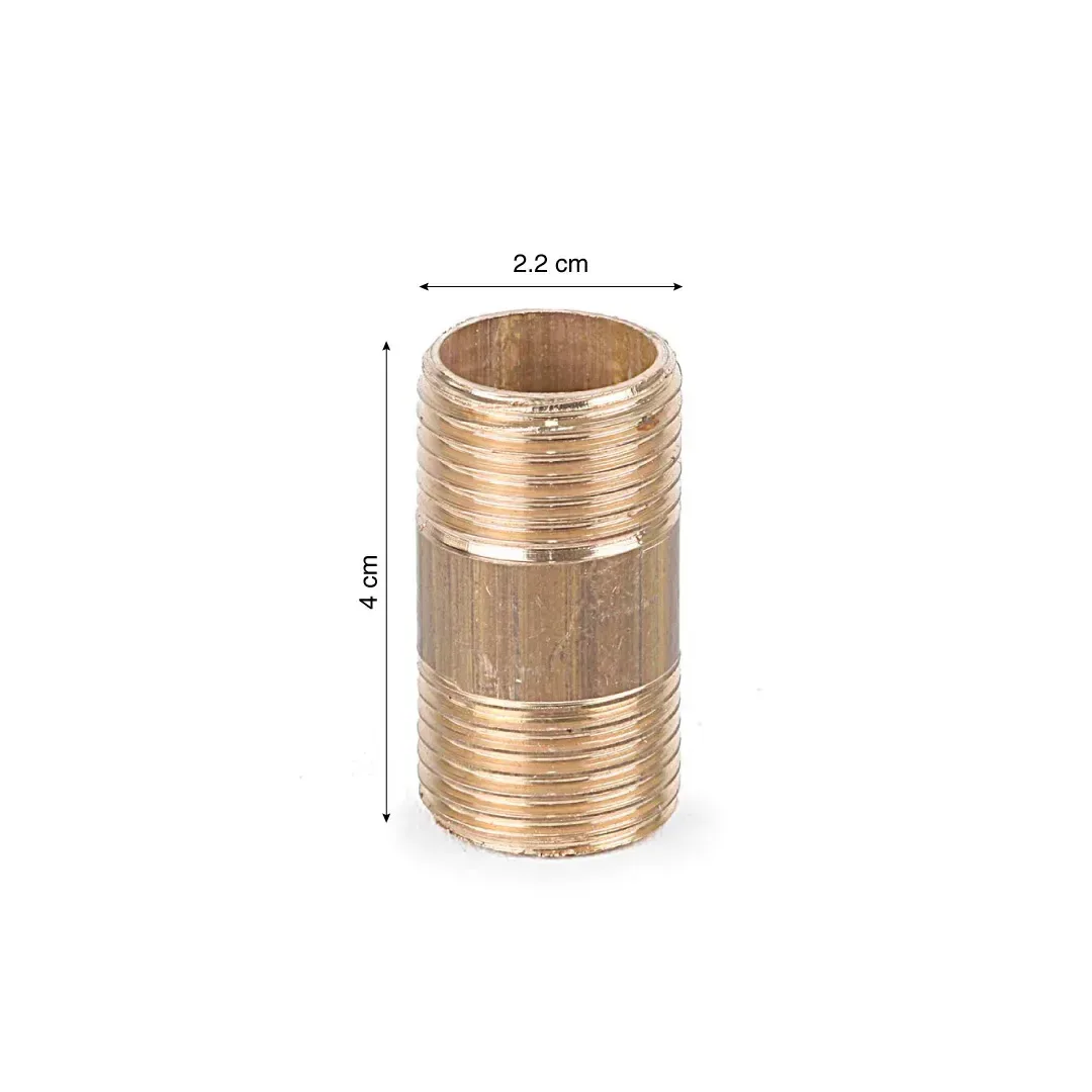 NIPLE DE BRONCE 1/2'' X 1 1/2'' COLOR ORO PARA AGUA CALIENTE WERKEN2