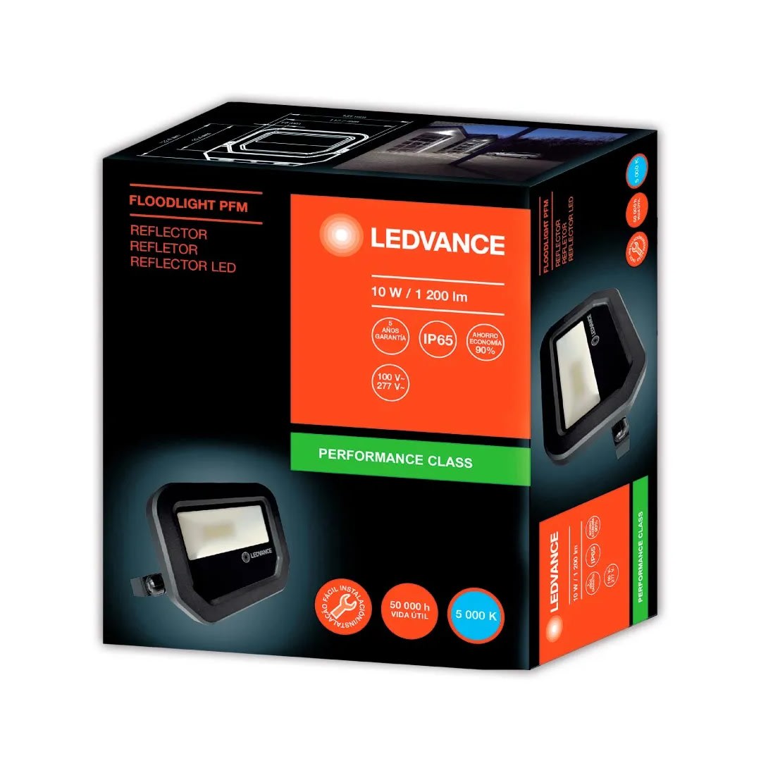REFLECTOR LED NEGRO 10W LUZ BLANCA LEDVANCE3