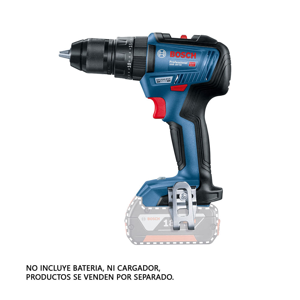 TALADRO ATORNILLADOR PERCUTOR 18V GSB 18V-50 BRUSHLESS BOSCH1
