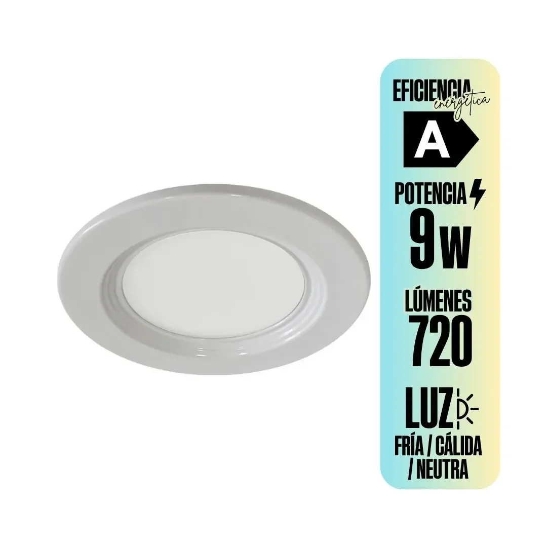 SPOT LED PARA CAJA OCTOGONAL 9W LUZ FRIA/CALIDA/DIA LIGHTECH1