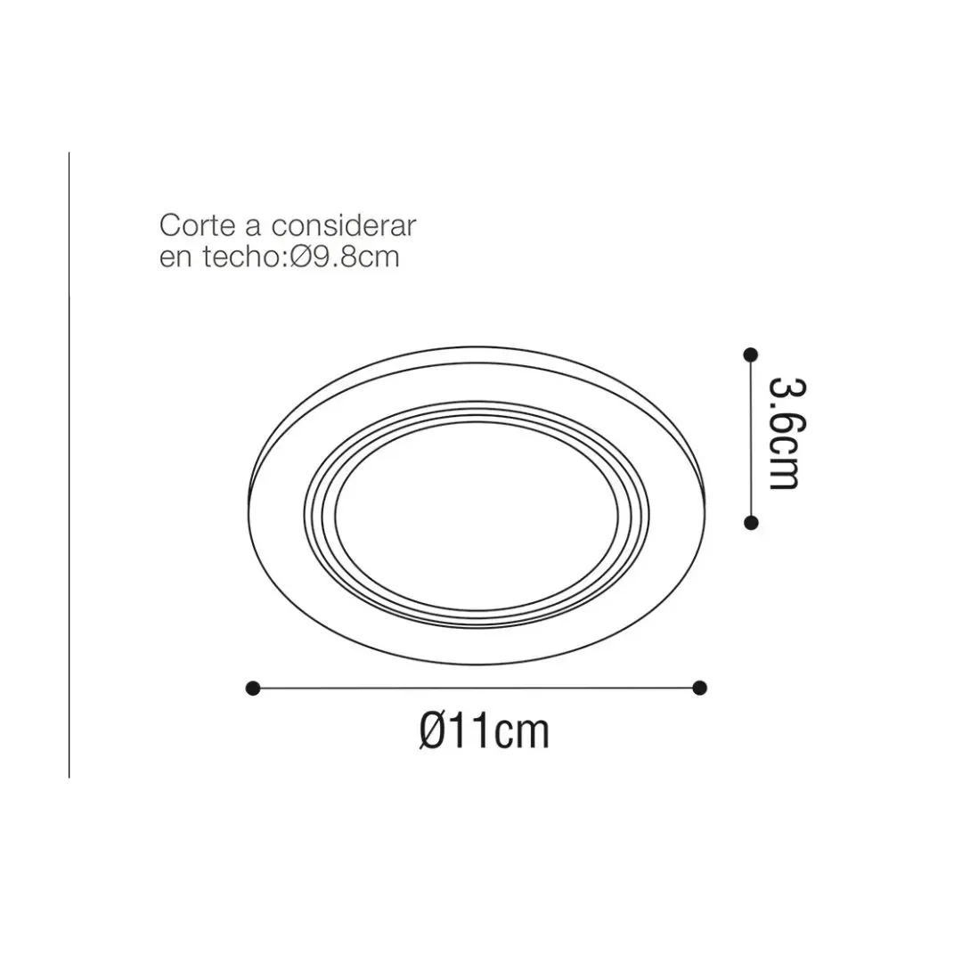SPOT LED PARA CAJA OCTOGONAL 9W LUZ FRIA/CALIDA/DIA LIGHTECH2