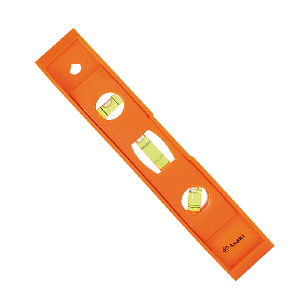 NIVEL DE PLASTICO 9'' NARANJA KAMASA