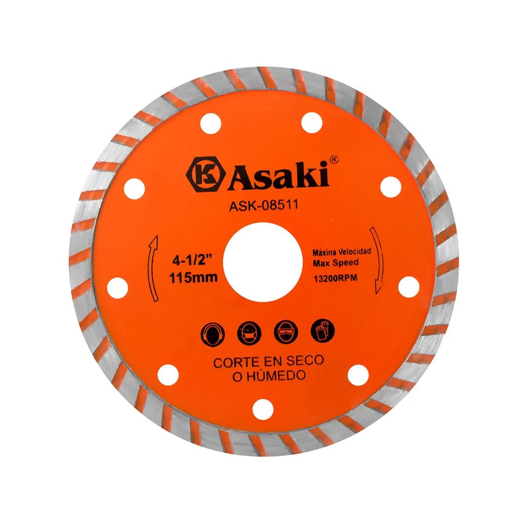 DISCO DIAMANTADO TURBO 115MM NARANJA KAMASA