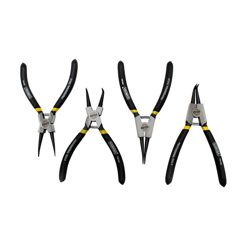 JUEGO ALICATE SACA SEGURO 4 PIEZAS KAMASA1