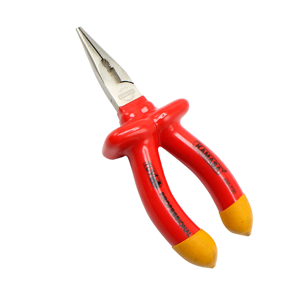 ALICATE DE ELECTRICISTA KAMASA 6'' AMARILLO DE ACERO CROMADO