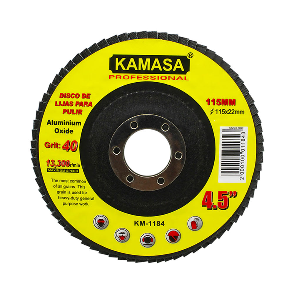 DISCO LIJA PARA PULIR P40 115MMX22.23 KAMASA