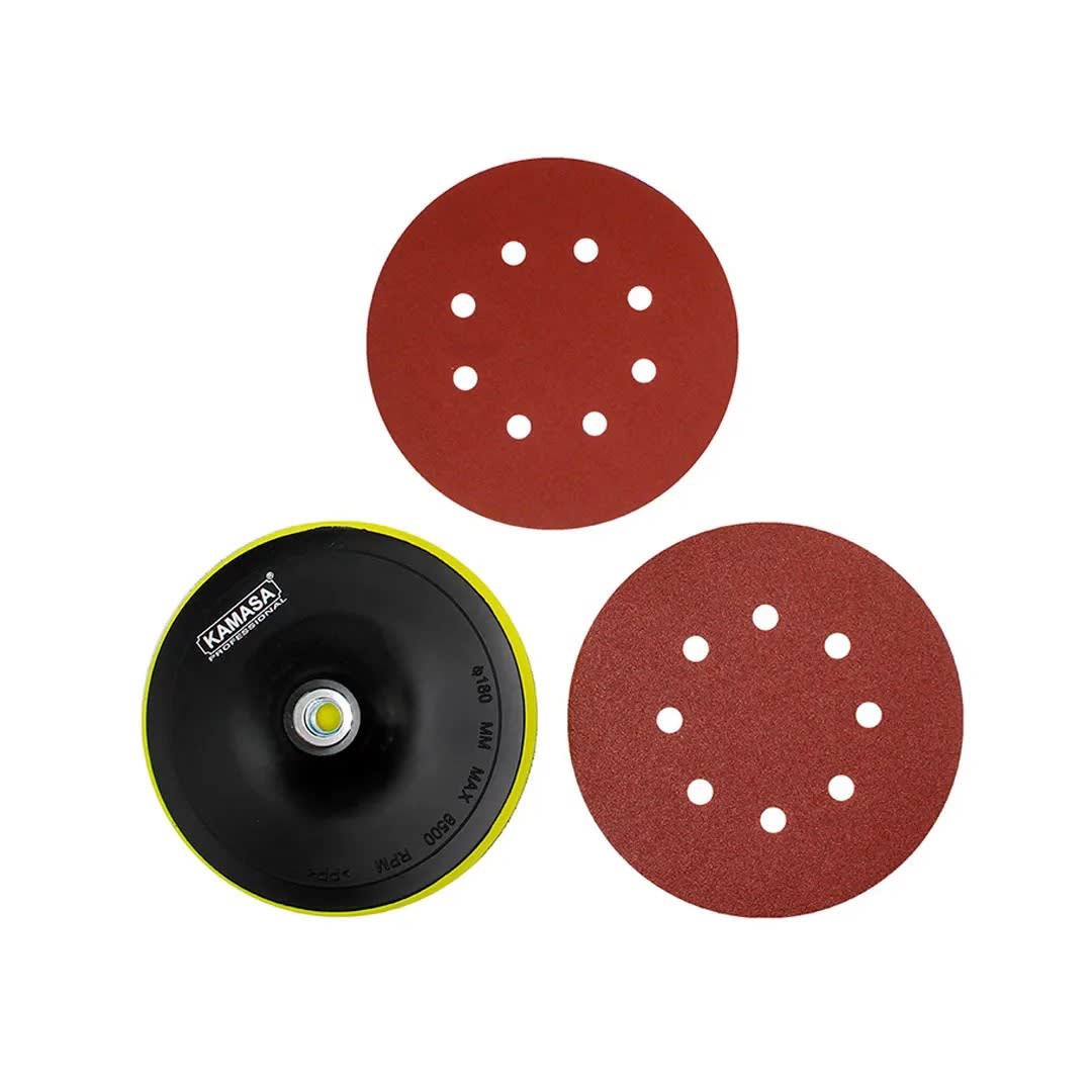 JUEGO DE ACCESORIOS PARA PULIR 6 PIEZAS 180MM KAMASA1
