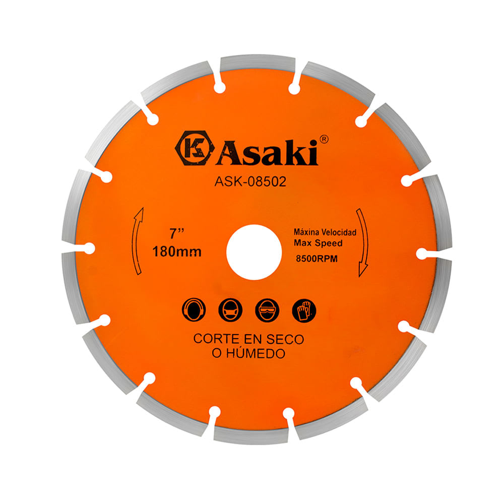 DISCO DIAMANTADO 118 MM PARA CORTAR CONCRETO Y PIEDRA KAMASA