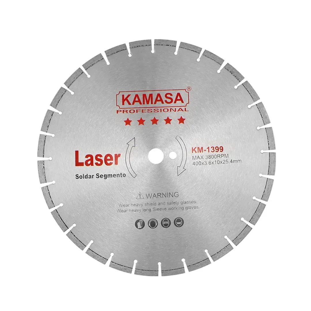 DISCO DIAMANTADO 400MM PARA CORTE EN SECO O HUMEDO KAMASA