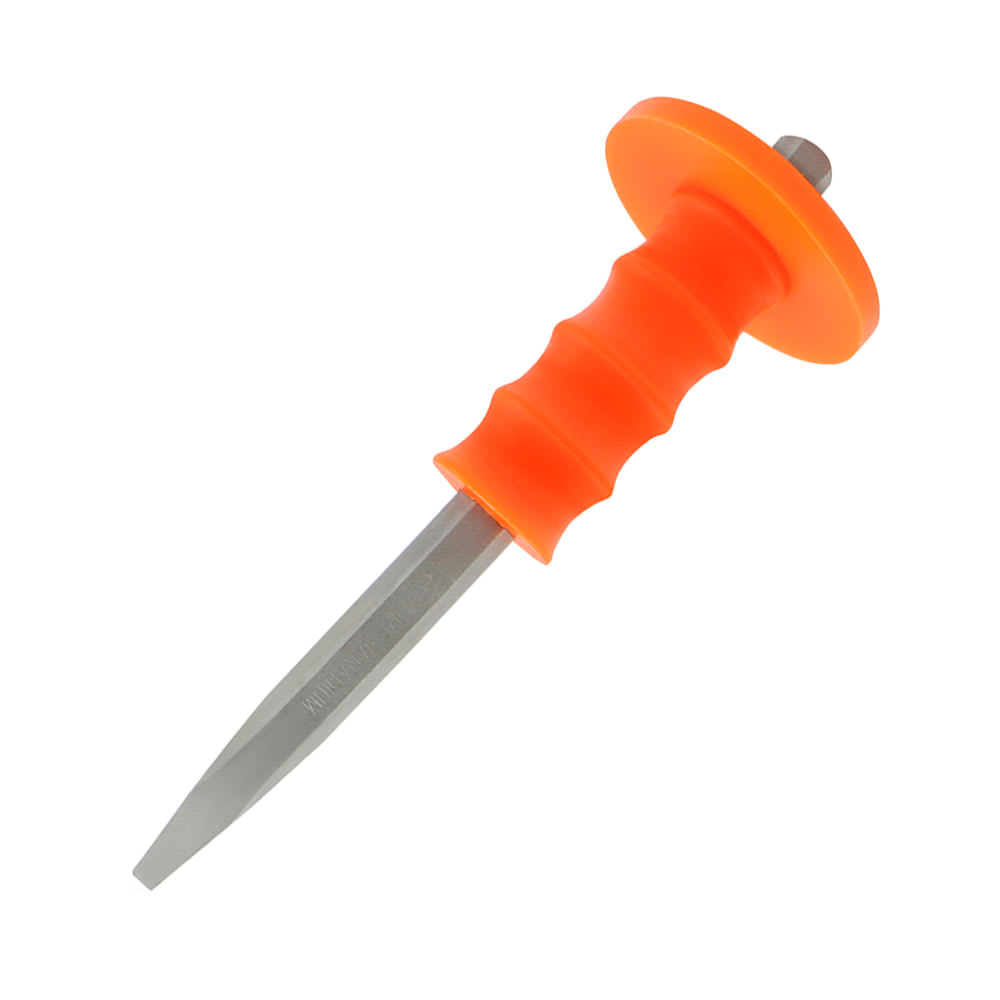 CINCEL DE FIERRO 10'' 250MM CON MANGO DE JEBE KAMASA